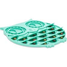 Esranın Dünyası Yeşil Silikon Yavru Köpek Mama Yeme Oyuncağı, Baykuş Şeklinde, 30X28 cm