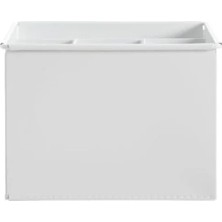 Esranın Dünyası 19X16X13 cm Ölçülerinde Bölmeli Mat Beyaz Düzenleyici