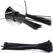 Esranın Dünyası 100 Adet Siyah Kablo Bağı, 3.6X300 Mm, 18 kg Taşıma Kapasitesi