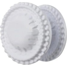 Esranın Dünyası Klasik Metal Kapı Tokmağı - Boyalı Beyaz