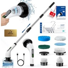 Esranın Dünyası Şarjlı Temizlik Fırçası, 7 Farklı Başlık ile Çok Amaçlı Kullanım