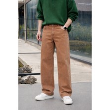 Comstar Erkek %100 Pamuk Turuncu Bol Paça Baggy Pantolon
