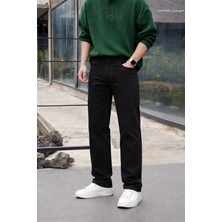 Comstar Erkek %100 Pamuk Siyah Bol Paça Baggy Pantolon