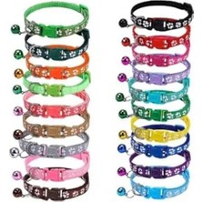 Esranın Dünyası Kırmızı Pati Desenli 1X19 cm Kedi Boyun Tasması