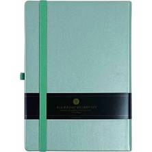 Esranın Dünyası Sert Kapaklı Çizgili Not Defteri 15X21 cm Sedefli Yeşil