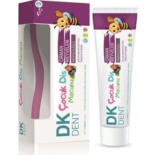 DKDENT Dk Dent Çocuk Diş Macunu + Diş Fırçası Organik Özellikli 3 Yaş ve Üstü İçin Güvenli Kullanım