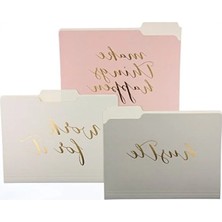 Esranın Dünyası Altın Folyo Süslemeli Dosya Klasör Seti, 9 Klasör