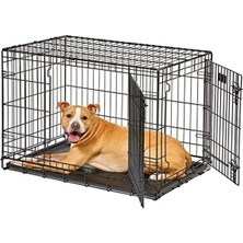 Esranın Dünyası 36 Inç Çift Kapılı Katlanır Metal Köpek Sandığı, Orta Boy