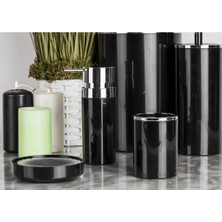 Primanova Lenox Siyah Banyo Seti Akrilik Malzeme ile Şık Tasarım ve Modern Stil