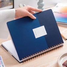 Esranın Dünyası Lacivert Lastikli Kareli Not Defteri - Spiralli Sert Kapak