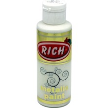 Rich Metalik Akrilik Boya 0731 Beyaz Renkli 130 Cc Özellikli Sanatsal Malzeme