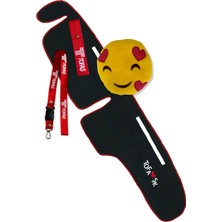 Tusba Market Tofaş Şahin Doğan Kartal Eski Model Alçak Göğüs Nakışlı Torpido Halısı / Emoji Oto Boyun Yastığı + Aksesuar