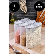 Kitchen Line Erzak Bakliyat Kiler Saklama Kabı 6'lı Set Lüks Şık Kutu Çeyiz Seti