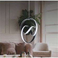 Gül Avize Ledl 3000K4000K6500K Siyah Tekli Avize