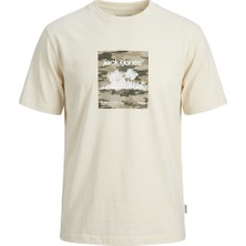 Jack & Jones Jack&jones Breeze Box Erkek Ekru Tişört