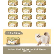 Reflex Delizzia Kıyılmış Hindi Etli Yetişkin Kedi Maması 12X85 gr