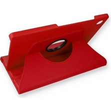 Asnazz Newface Samsung Galaxy X200 Tab A8 10.5 Kılıf 360 Tablet Deri Kılıf - Kırmızı