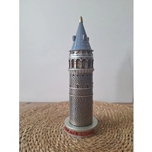 Hediye Seviyorum Galata Kulesi Biblo Gümüş Küçük 23CM