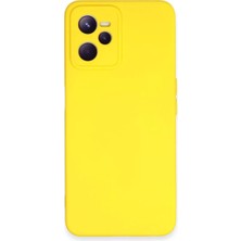 Asnazz Newface Realme C35 Kılıf Nano Içi Kadife Silikon - Sarı
