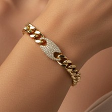 Stil Incisi/xupıng Hira Zirkon Taşlı Bileklik