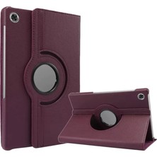 Asnazz Newface Lenovo Tab M10 TB311FU Kılıf 360 Tablet Deri Kılıf - Mürdüm
