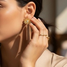 Stil Incisi/xupıng Jewelry Güneş Model  Zirkon Taşlı Küpe