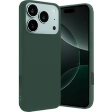 Asnazz Newface Apple iPhone 17 Pro Nano Içi Kadife Silikon - Koyu Yeşil