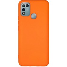 Asnazz Newface Infinix Hot 10 Play Kılıf Nano Içi Kadife Silikon - Turuncu