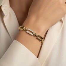 Xuping Jewelry Xupıng Jewelry  14 K Geylani Model Bileklik/19 cm
