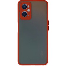 Asnazz Newface Oppo A96 Kılıf Montreal Silikon Kapak - Kırmızı