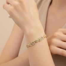 Xuping Jewelry Stil Incisi/xupıng Jewelry Labirent Desenli Zirkon Taşlı Bileklik