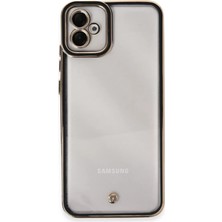 Asnazz Newface Samsung Galaxy A04E Kılıf Liva Lens Silikon - Siyah