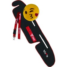 Tusba Market Tofaş Şahin Doğan Kartal Yeni Model Yüksek Göğüs Torpido Koruma Halısı / Emoji Araç Yastık Aksesuar
