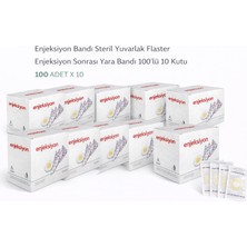 Asnazz Enjeksiyon Bandı Steril Yuvarlak Flaster Enjeksiyon Sonrası Yara Bandı 100’LÜ 10 Kutu