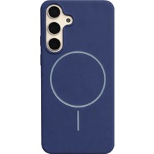 Fenza Samsung Galaxy S24 Plus Uyumlu Içi Kadife Magsafe Wireless Şarj Özellikli Lacivert Renkli Telefon Kı