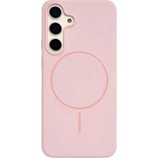 Fenza Samsung Galaxy S24 Plus Uyumlu Içi Kadife Magsafe Wireless Şarj Özellikli Pembe Renkli Telefon Kılıf