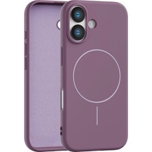 Fenza iPhone 16 Uyumlu Içi Kadife Magsafe Wireless Şarz Özellikli Gül Kurusu Telefon Kılıfı