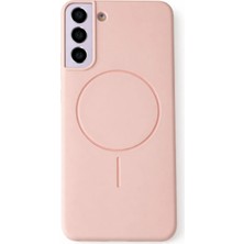 Fenza Samsung Galaxy S22 Plus Uyumlu Içi Kadife Magsafe Wireless Şarz Özellikli Pembe Renkli Telefon Kılıf