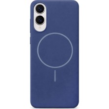 Fenza Samsung Galaxy S25 Edge Uyumlu Içi Kadife Magsafe Wireless Şarj Özellikli Lacivert Renkli Telefon Kı