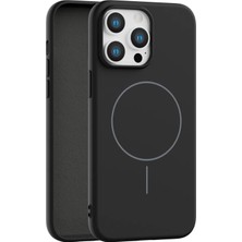 Fenza iPhone 13 Pro Uyumlu Içi Kadife Magsafe Wireless Şarz Özellikli Siyah Renkli Telefon Kılıfı