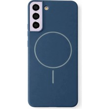 Fenza Samsung Galaxy S22 Plusuyumlu Içi Kadife Magsafe Wireless Şarz Özellikli Lacivert Renkli Telefon Kıl