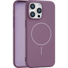 Fenza iPhone 12 Pro Uyumlu Içi Kadife Magsafe Wireless Şarz Özellikli Gül Kurusu Renkli Telefon Kılıfı