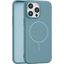 Fenza iPhone 12 Pro Uyumlu Içi Kadife Magsafe Wireless Şarz Özellikli Yeşil Renkli Telefon Kılıfı