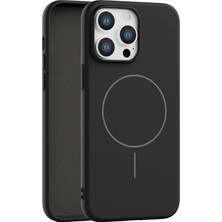 Fenza iPhone 12 Pro Uyumlu Içi Kadife Magsafe Wireless Şarz Özellikli Siyah Renkli Telefon Kılıfı