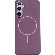 Fenza Samsung Galaxy S24 Fe Uyumlu Içi Kadife Magsafe Wireless Şarj Özellikli Gül Kurusu Renkli Telefon Kı