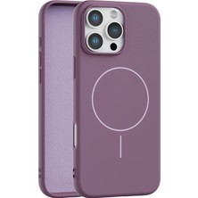 Fenza iPhone 15 Pro Uyumlu Içi Kadife Magsafe Wireless Şarz Özellikli Gül Kurusu Renkli Telefon Kılıfı