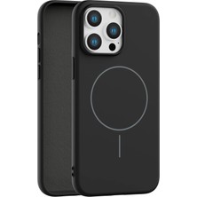 Fenza iPhone 12 Pro Max Uyumlu Içi Kadife Magsafe Wireless Şarz Özellikli Siyah Renkli Telefon Kılıfı