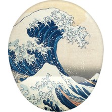 Hokusai Dalgalar Tablosu Bilek Destekli Mouse Pad Ergonomik Kaymaz Taban Mousepad Fare Altlığı