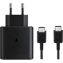 Samsung 45 Watt Şarj Adaptörü + Kablo Seti, Siyah (T4510X)