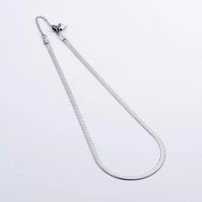 Xuping Xupıng Premium Seri Gümüş Renk Italyan Zincir KOLYE(60CM)